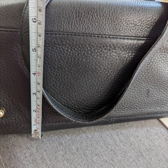 Black Satchel Style DKNY Leather Purse - Picture 4 of 6